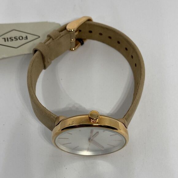 Fossil Suitor BQ3416 Women's Tan Leather Analog Dial Quartz Wrist Watch JK553 - Picture 8 of 12